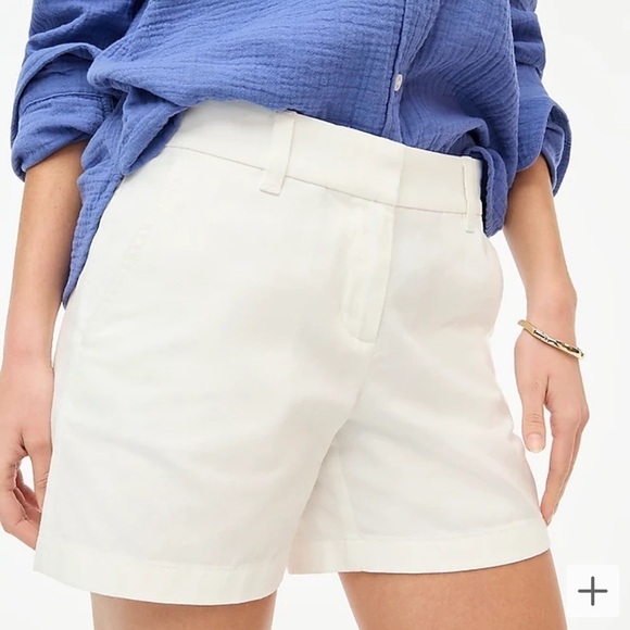 J Crew Factory 5" classic chino short in White size 10 NWOT H1453 - Picture 3 of 11